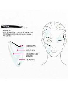 Modelador de Contorno Facial Icandy Beauty Stencils 4 em 1