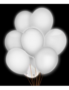 Balões Led para Festa Branco Liso 5x1