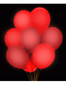 Balões Led para Festa Vermelho 5x1