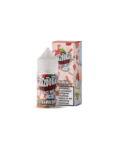 Essência Bazooka Nic Salt Sour Straws Ice Strawberry 30mg 30ml