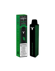 Dispositivo Descartável IGNITE V15 1500 Puffs Green Apple Peach Kiwi 50mg