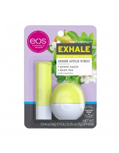 Protetor Labial EOS Exhale Green Apple Tonic 2pcs