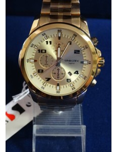Rel&oacute;gio Spaltec TJ3925 Dourado Masculino