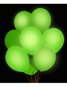 Balões Led para Festa Verde Liso 5x1
