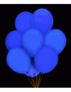 Balões Led para Festa Azul Liso 5x1