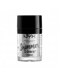 Glitter Pigmento Nyx Shimmer Down SDP02 Platinum 