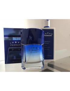 Perfume Ferrari Blue 100 Ml + Kit Shampoo 300 Ml 