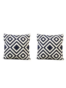 1 Par de Almofada Mosaico Azul 